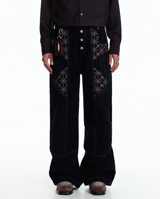 EMO Vintage D-Ring Pleated Knee Denim