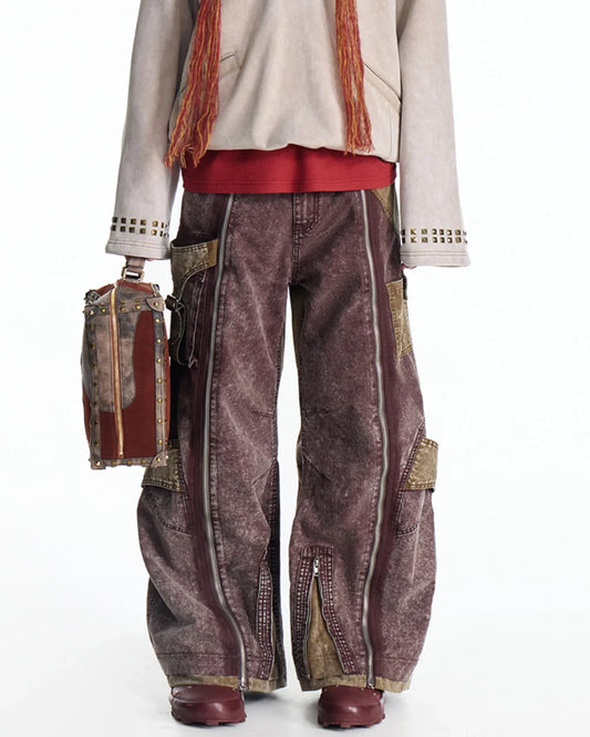 EMO Vintage Snow Wash Paratrooper Pants