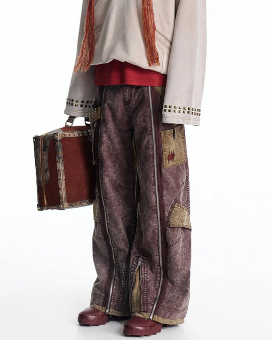EMO Vintage Snow Wash Paratrooper Pants
