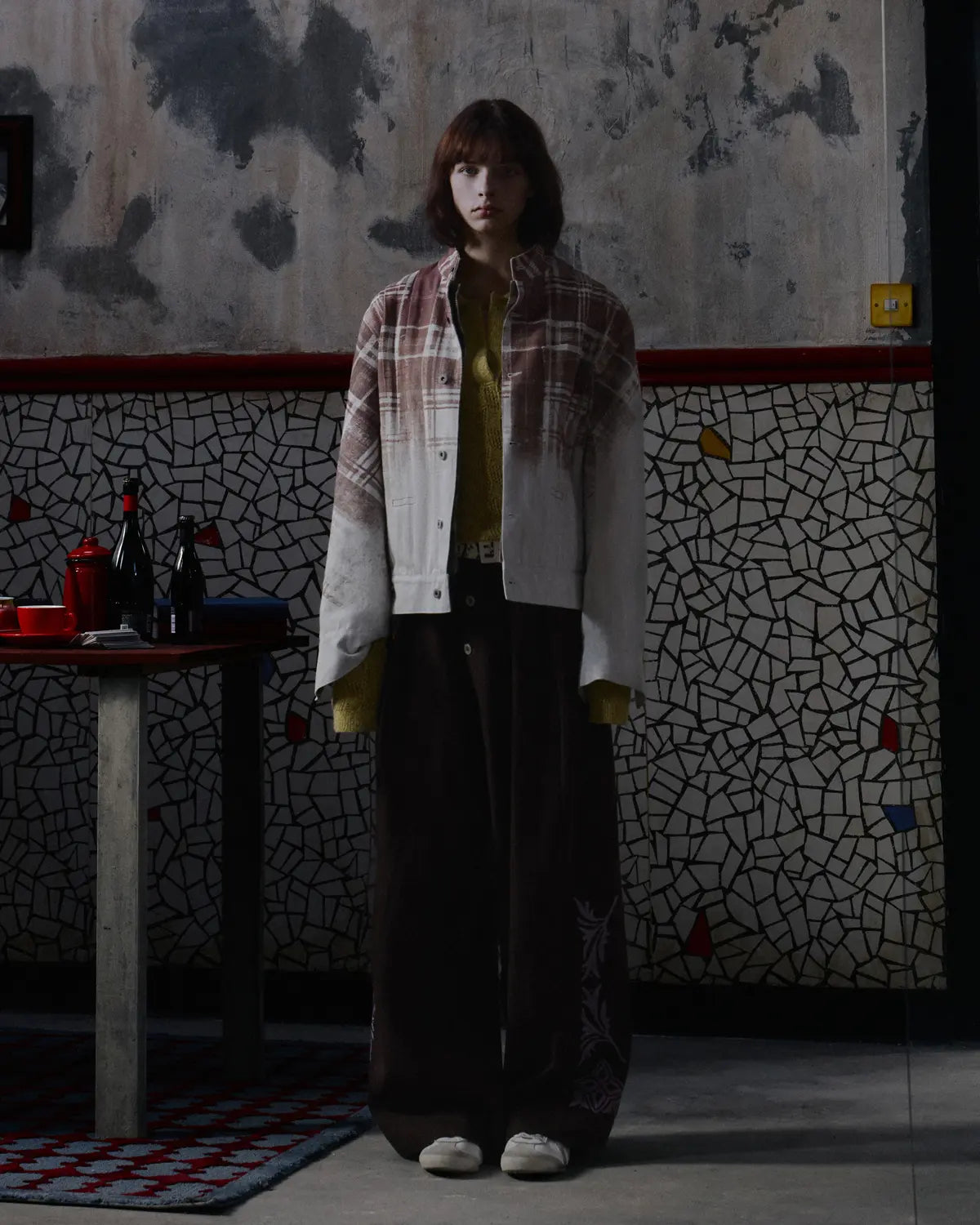 EMO Denim Embroidered Reversible Jacket (White)