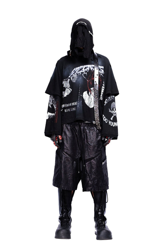 FVVO Multi-Panel Glossy Shorts