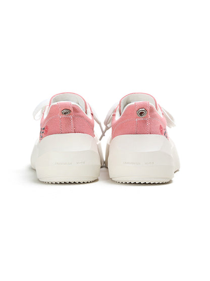 Graffiti Print Canvas Platform Sneakers