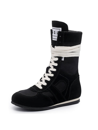 Black Knockout Hybrid Boxing Trainer Boots