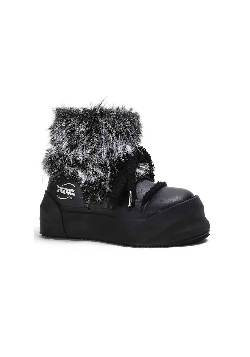 Black Short Insulated Snow Boots