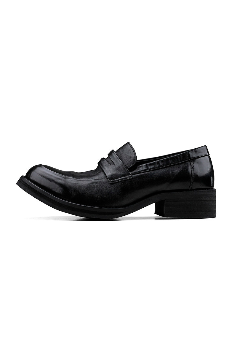 Pointed Leather Loafer Shoes