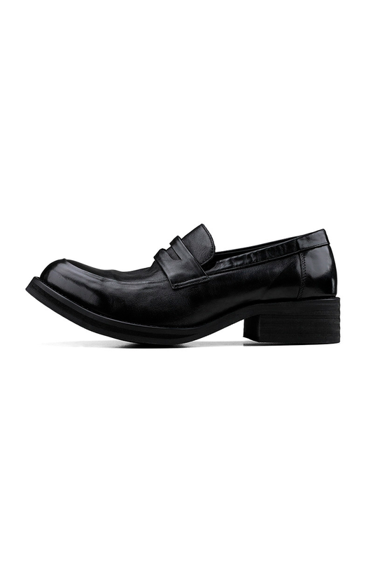 Pointed Leather Loafer Shoes