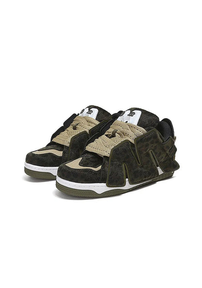 Leopard Low-Top Skate Sneakers