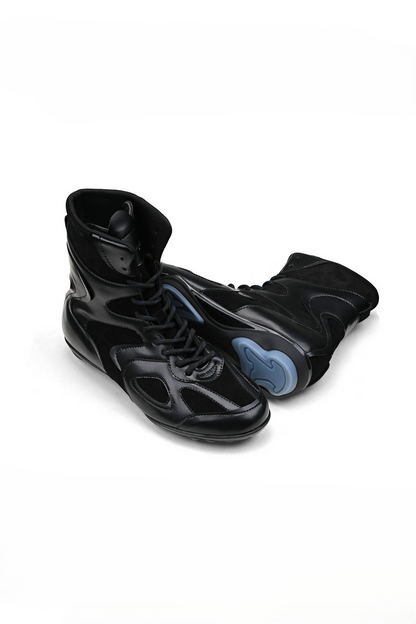 Paneled High Top Boxing Boots