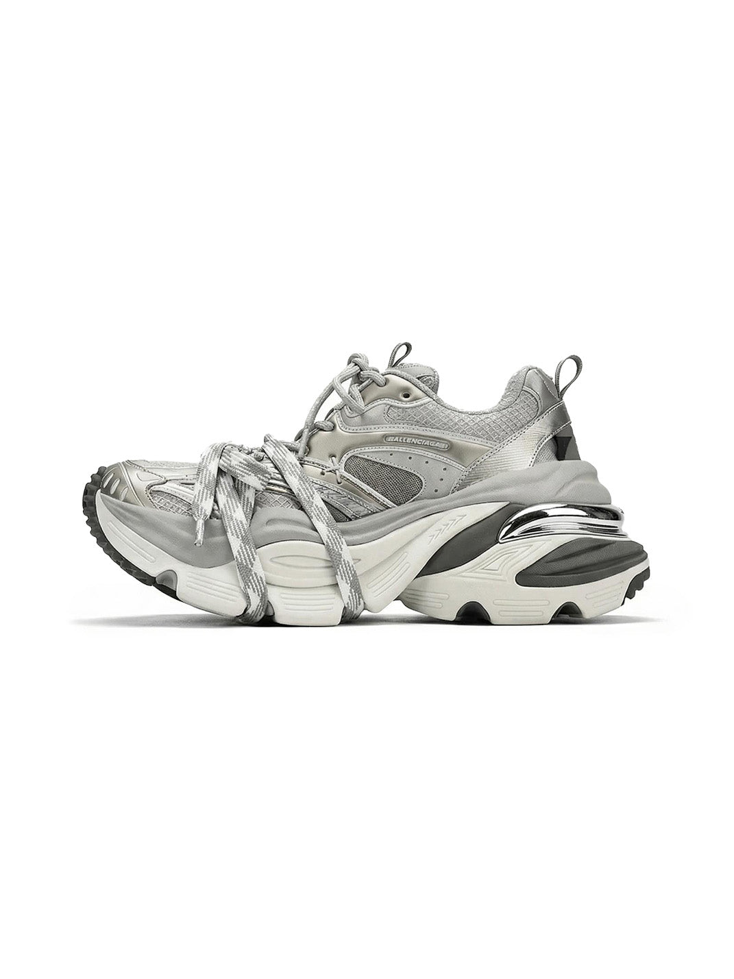 Silver Power Platform Sneakers