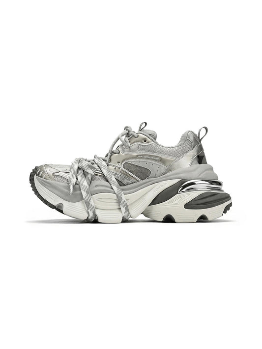 Silver Power Platform Sneakers