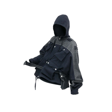 RELABEL Deconstructed Selvedge Denim Multi-Pocket Utility Jacket
