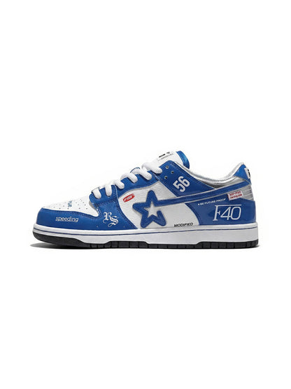 Electric Blue Retro Platform Sneakers