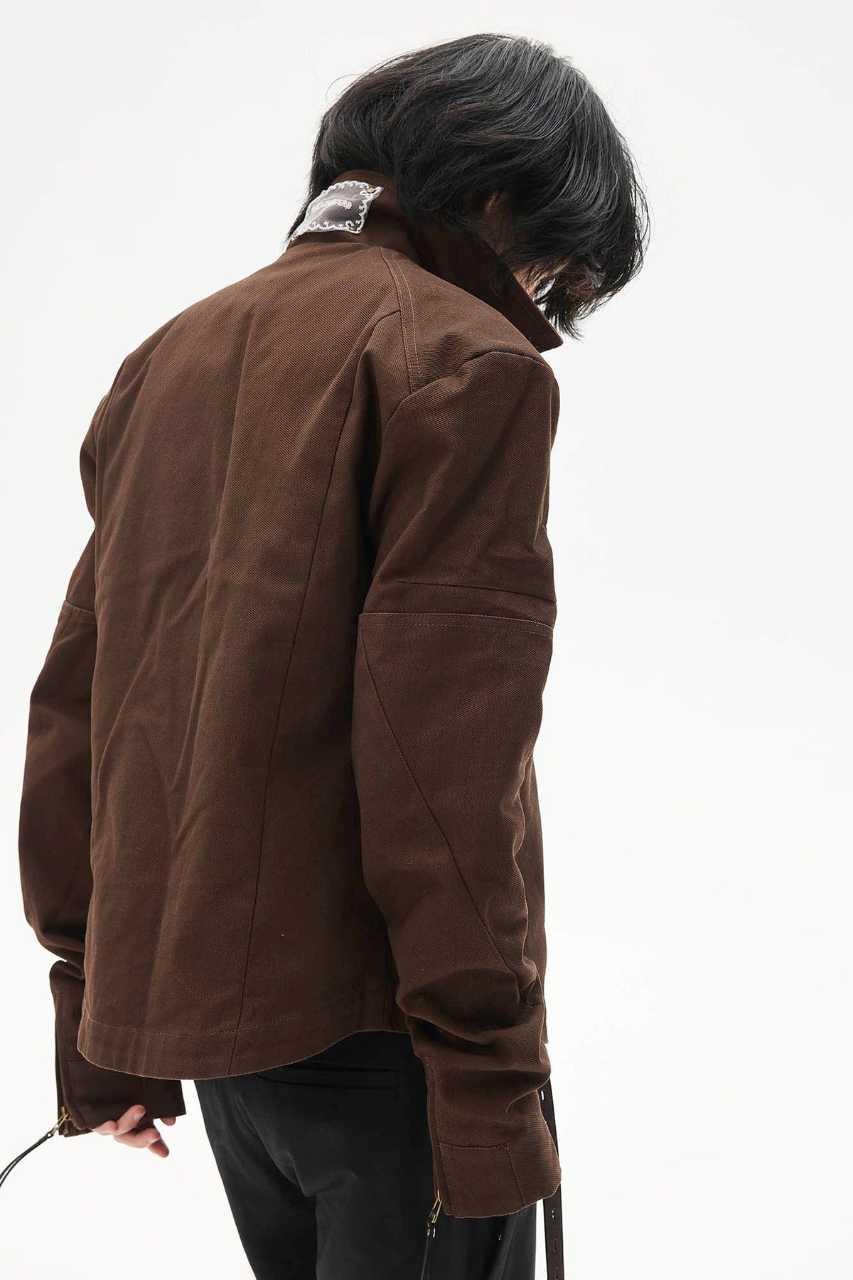 WHISTLEHUNTER Spliced Fringe-Zip Cinched-Waist Jacket