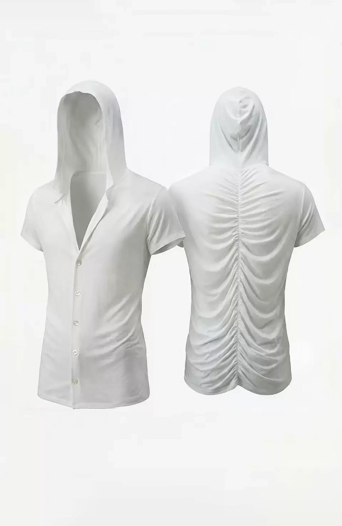 DND4DES Ruched Back Hooded T-Shirt