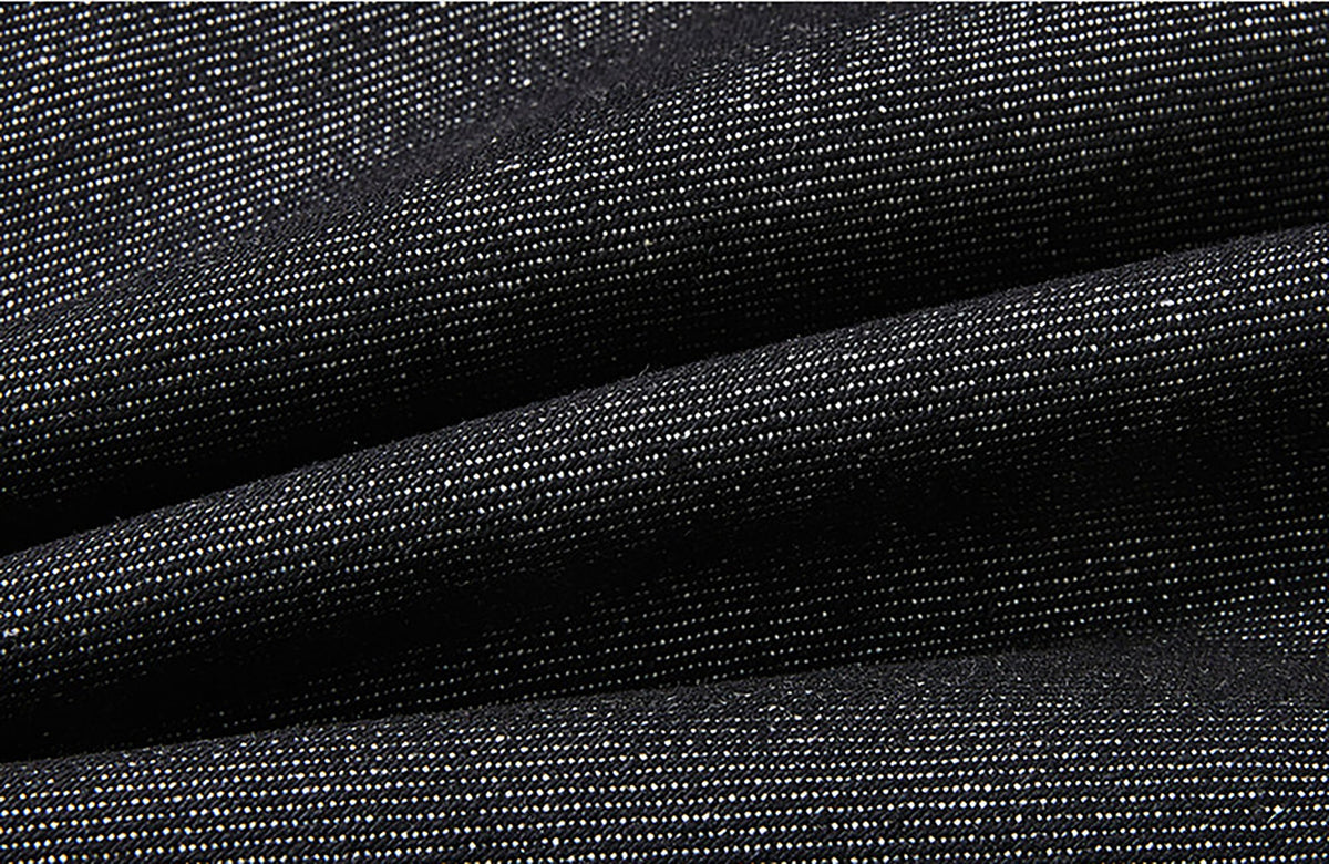 KREATE Double-Waistband Raw Denim Straight-Leg Jeans