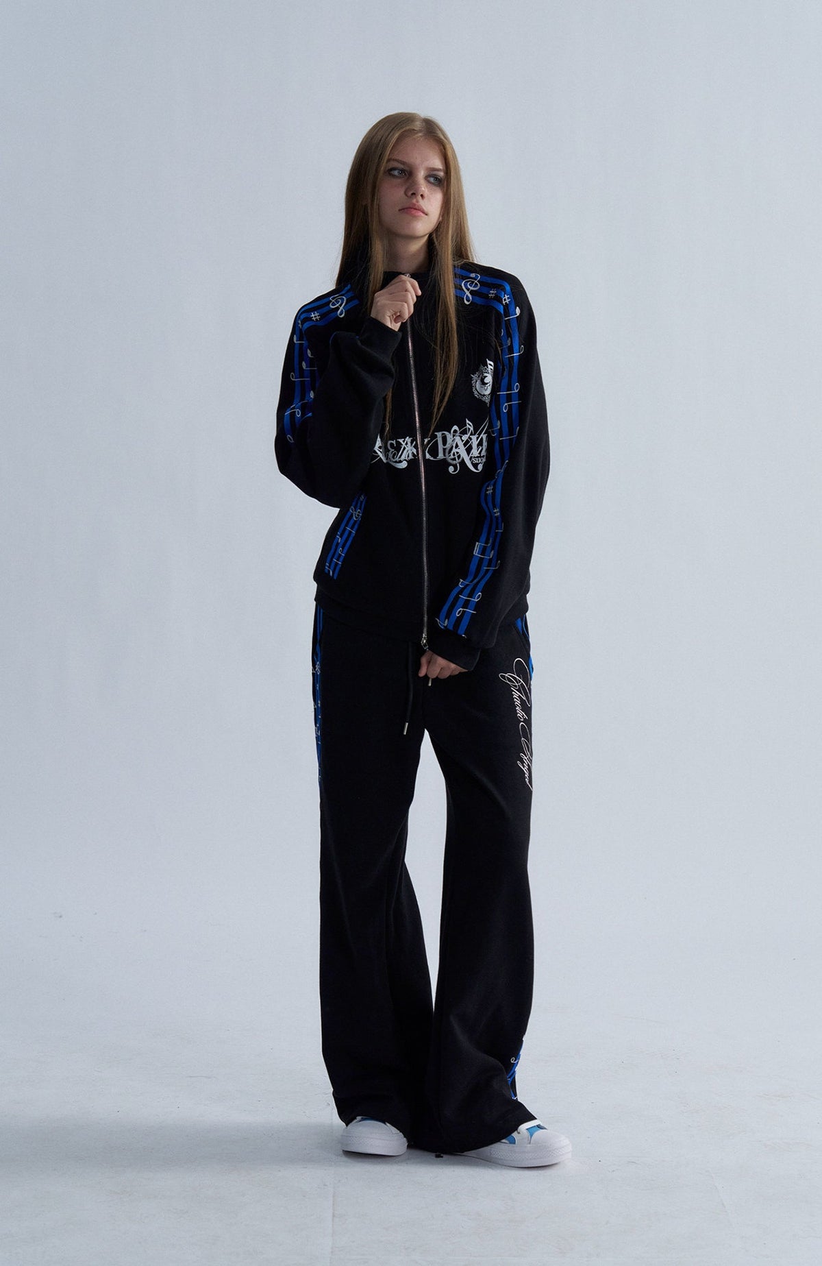 PAIKI Blues Track Embroidered Collar Jacket