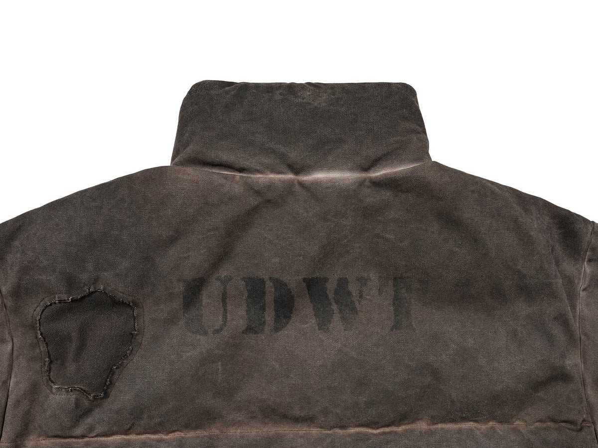 UNDERWATER Distressed Wanderer Patchwork Padded Jacket