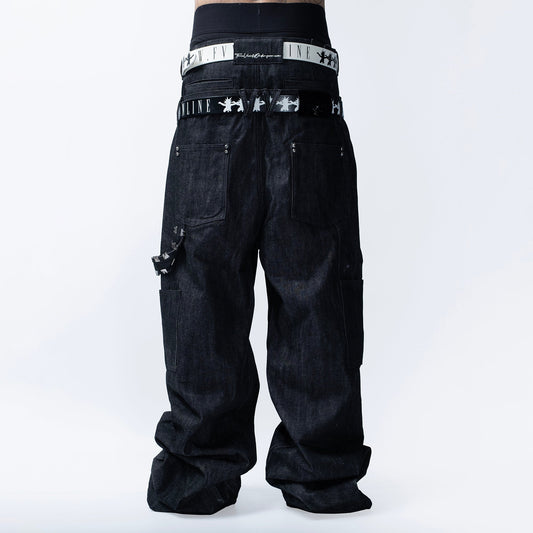 FVVO Skull Kid Full-Print Punk Leather Belt