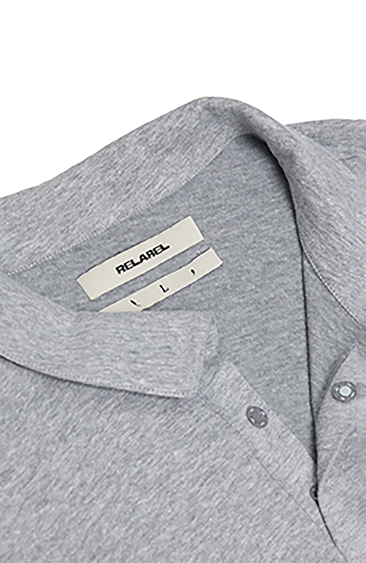 RELABEL Embroidered Magnetic Collar Polo Sweater