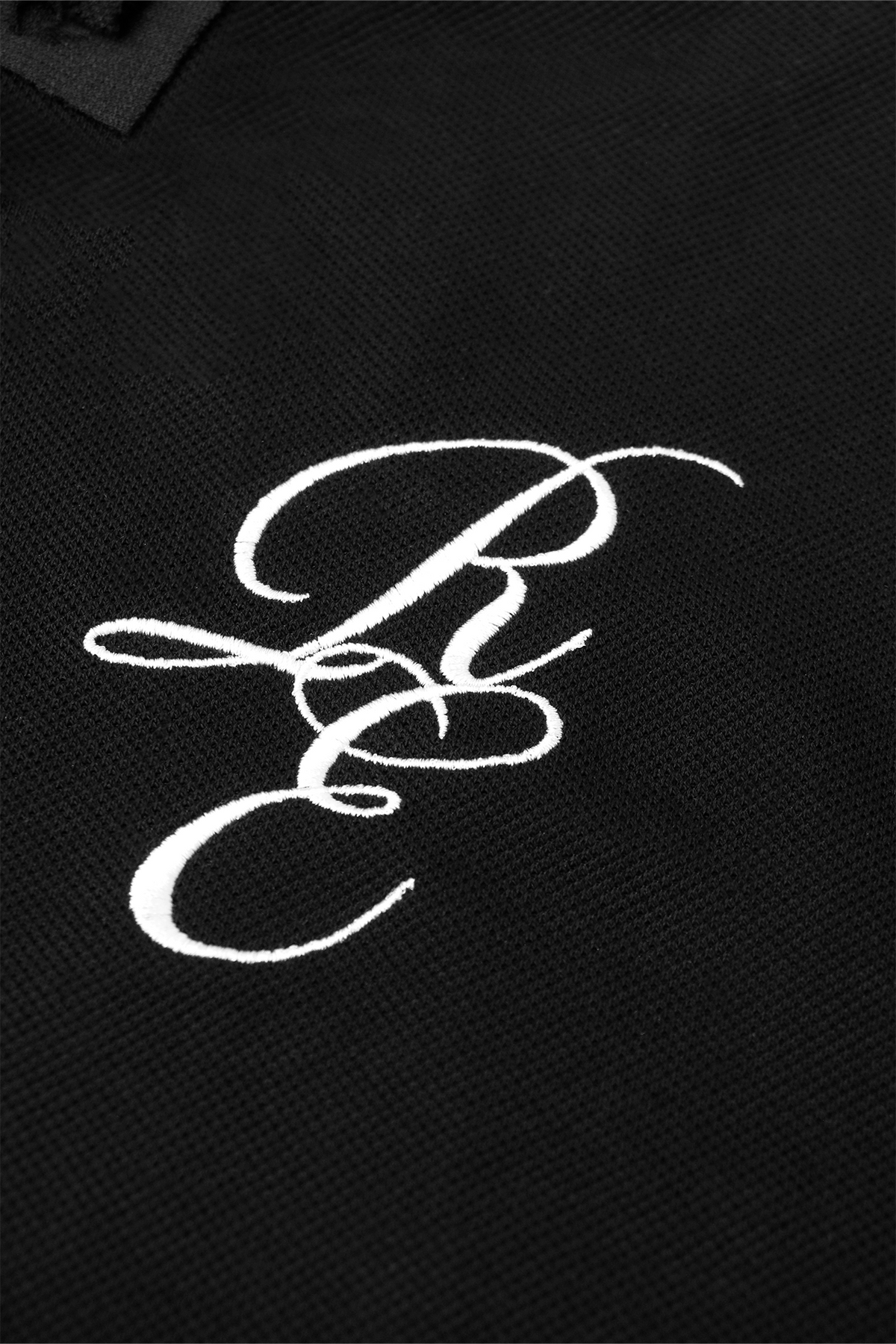 RELABEL Spliced Embroidered Polo Shirt