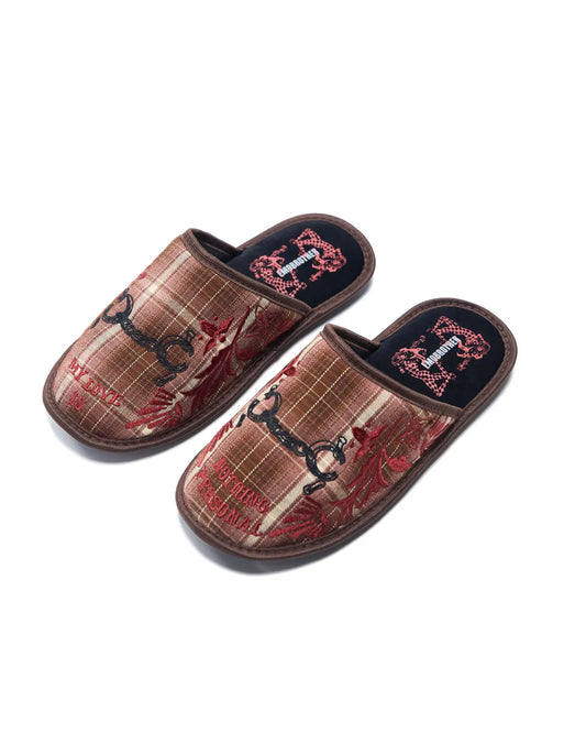 EMO Retro Plaid Embroidered Check Loungers