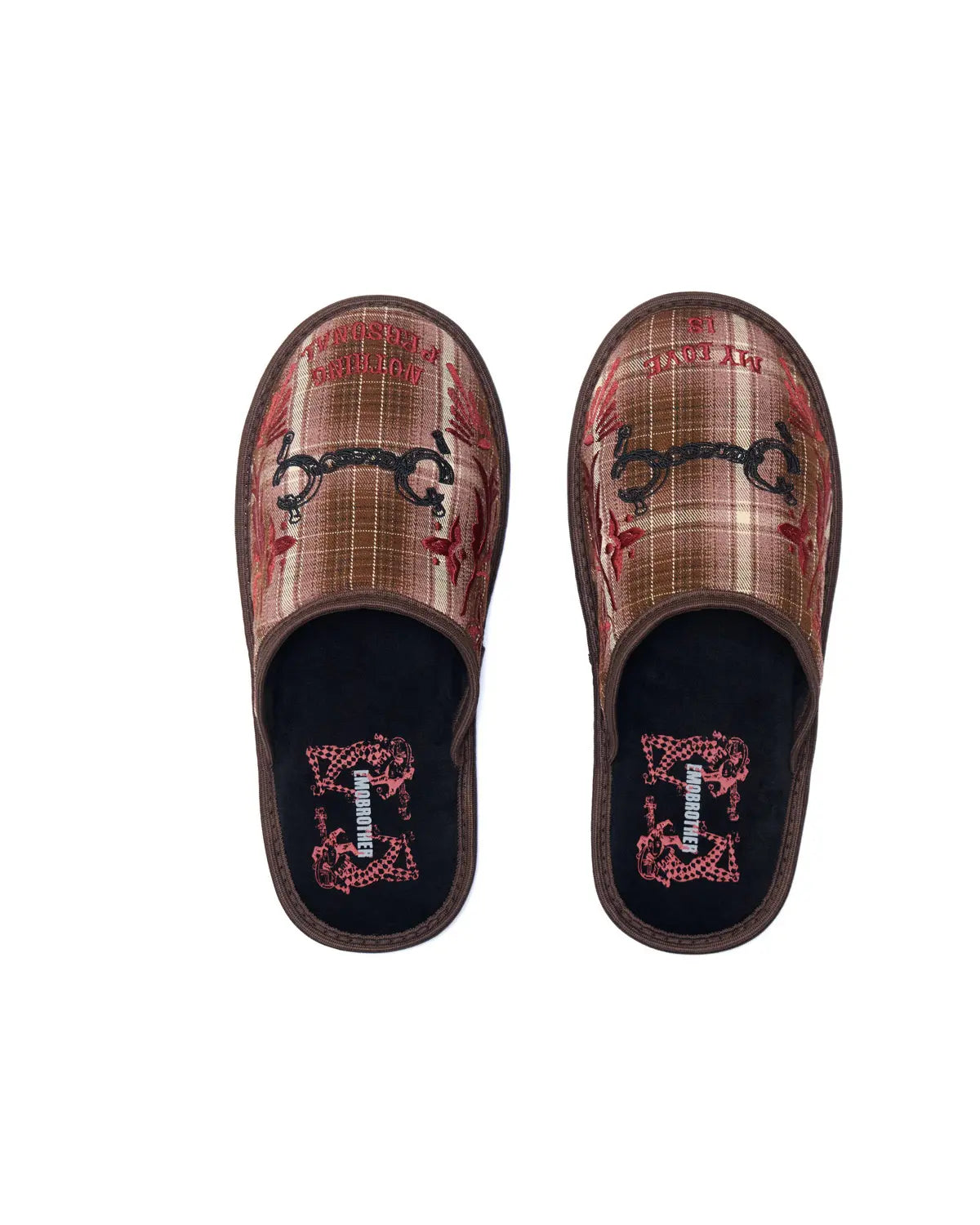 EMO Retro Plaid Embroidered Check Loungers