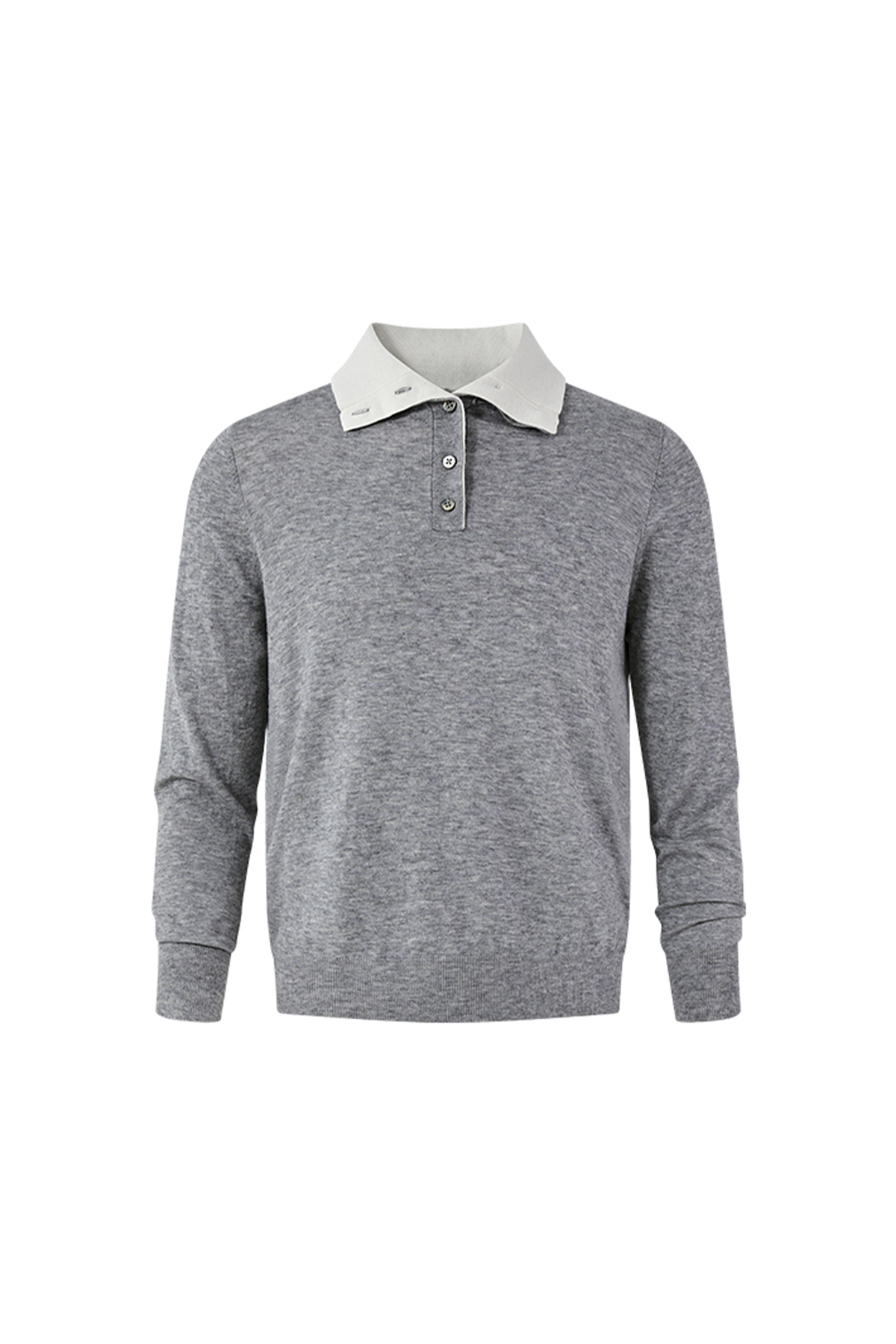 KREATE Double-Collar Wool-Blend Knit Polo