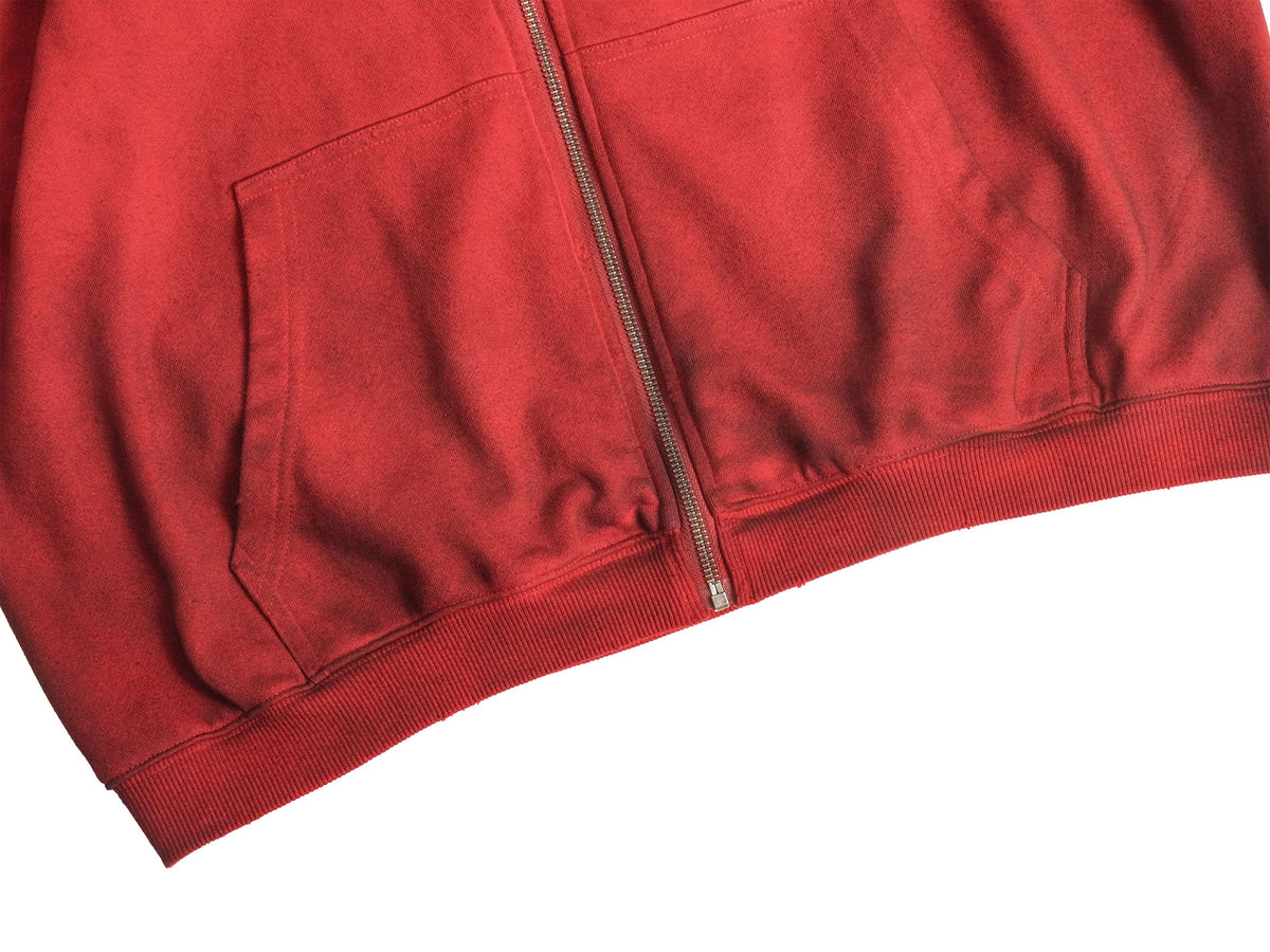 UNDERWATER Skeleton Distressed Contrast Panel Hooded Jacket