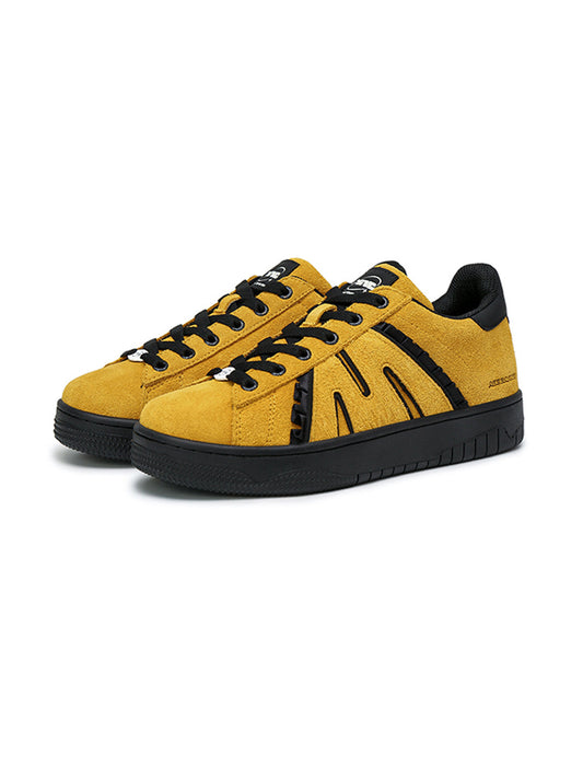 Suede Platform Sneakers with Three Lace Sets