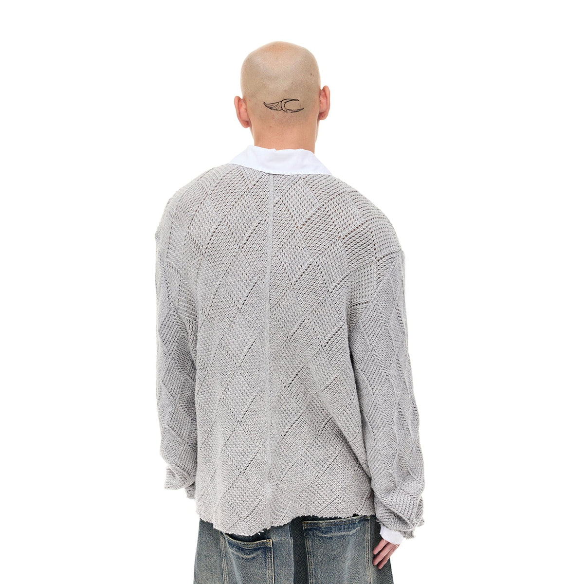 WHISTLEHUNTER Argyle Wool-Blend Polo Sweater