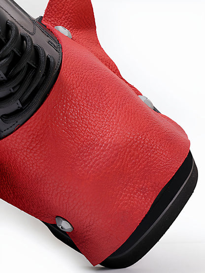 Black Trendy Square-Toe Derby Shoes