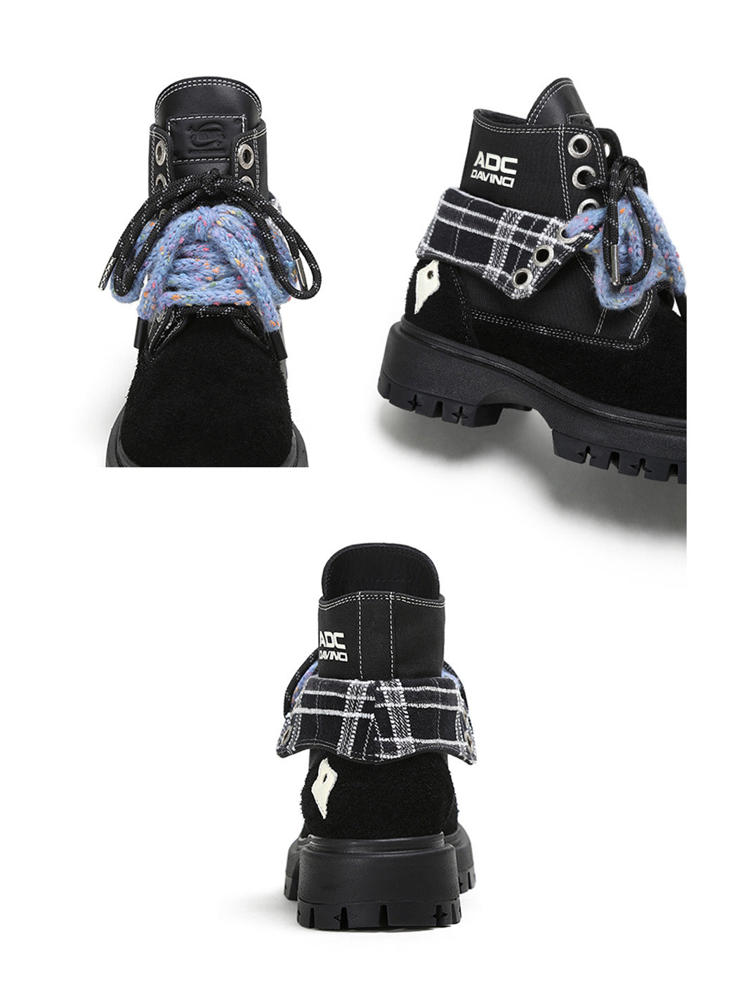 Black Stardust Oversized Boots