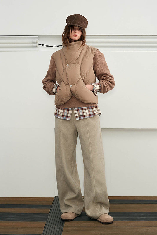 KREATE Double-Breasted Straight-Leg Pants