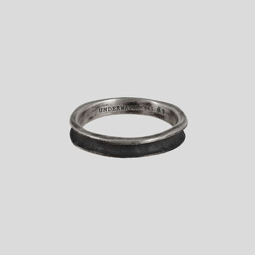 UNDERWATER Silver Cross Engraved Ring
