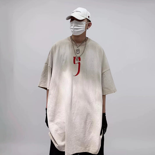 UUCSCC Retro Washed Embroidered Oversized Heavyweight T-Shirt