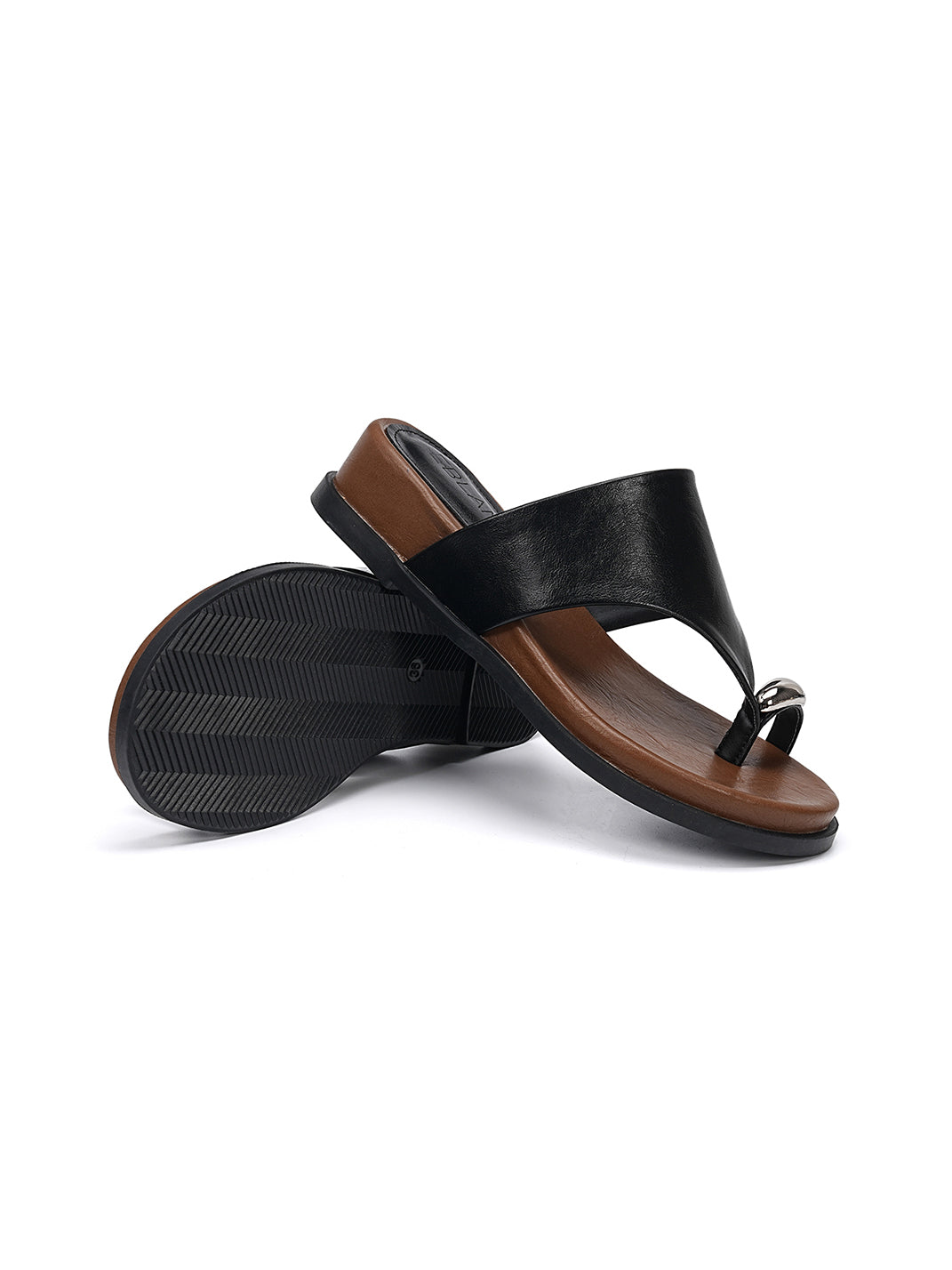 Toe Ring Platform Slide Sandals