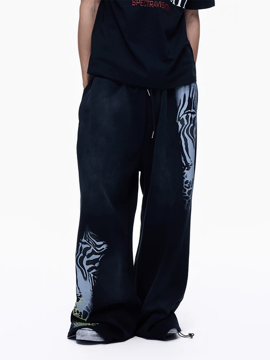 Double-waisted Leopard Sweatpants