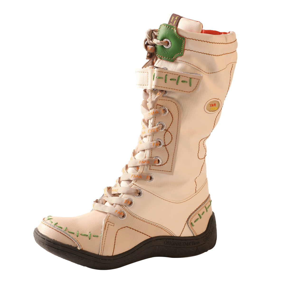 Washed PU Lace-Up Y2K Tall Boots