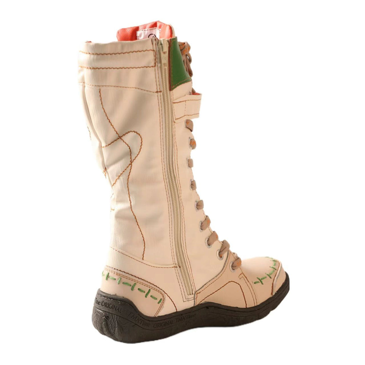 Washed PU Lace-Up Y2K Tall Boots
