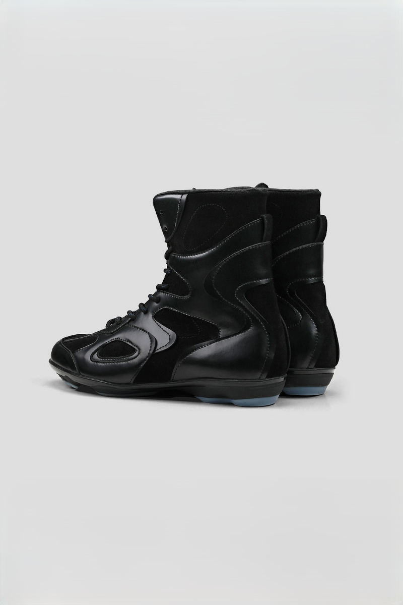 Paneled High Top Boxing Boots