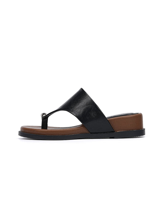 Toe Ring Platform Slide Sandals
