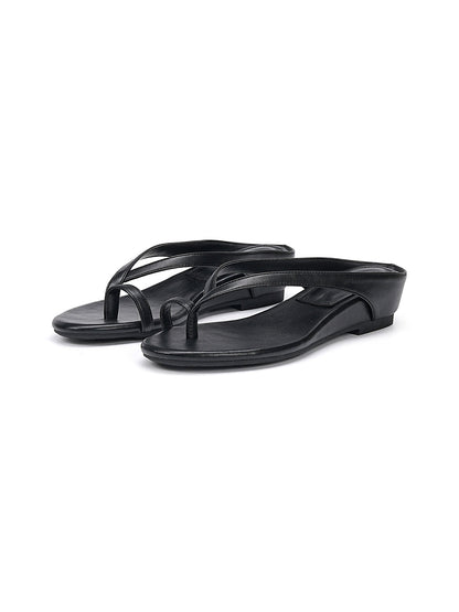 Toe Ring Wedge Flip-Flop Sandals
