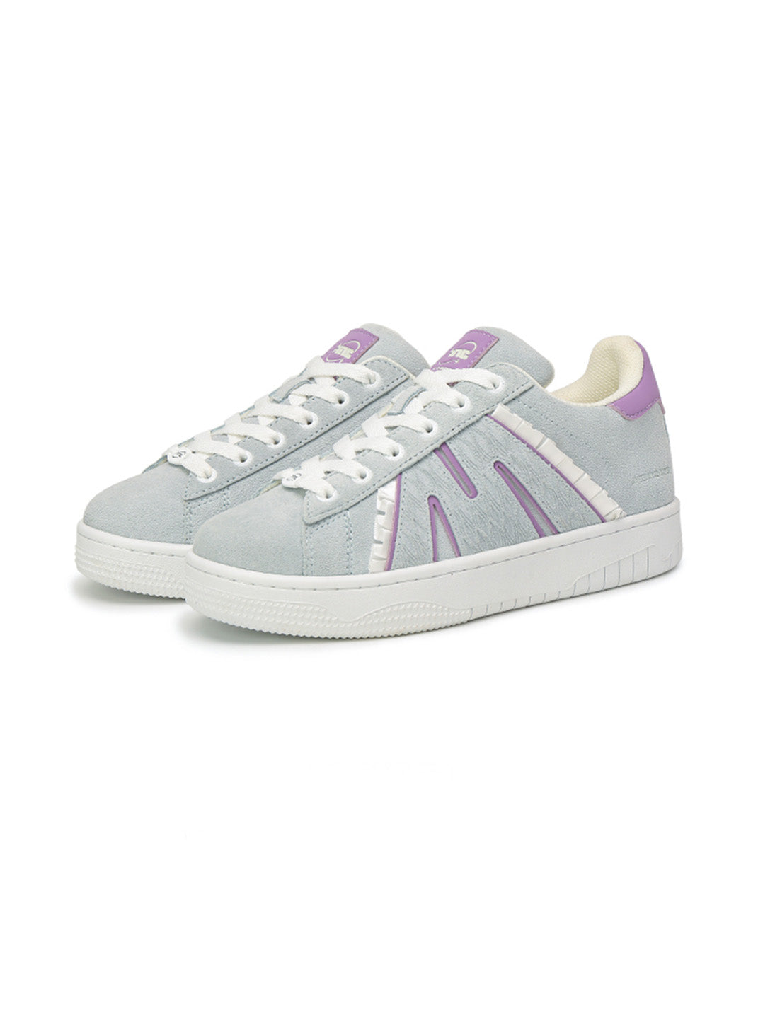 Suede Platform Sneakers with Three Lace Sets