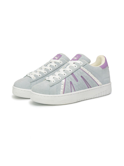 Suede Platform Sneakers with Three Lace Sets