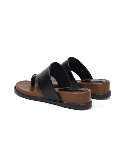 Toe Ring Platform Slide Sandals