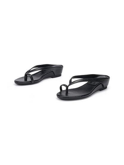 Toe Ring Wedge Flip-Flop Sandals