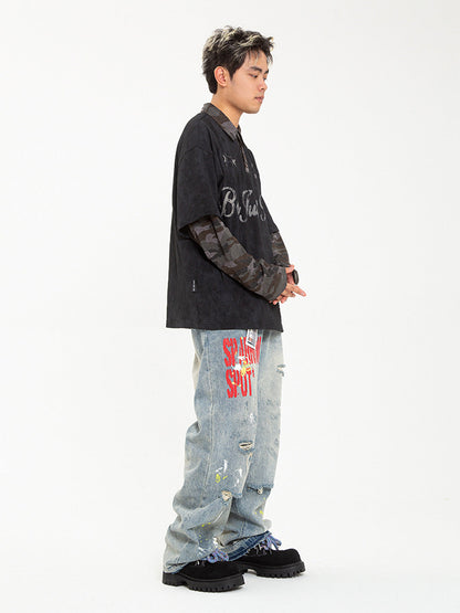 Black Stardust Oversized Boots