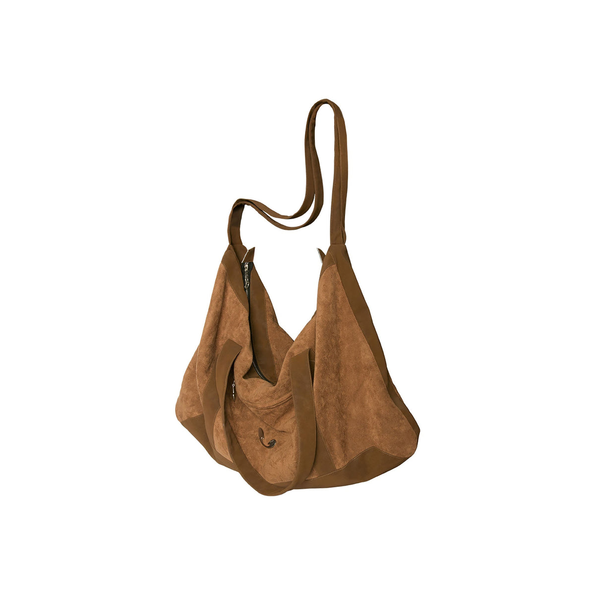 RELABEL Suede Panel Crossbody Bag