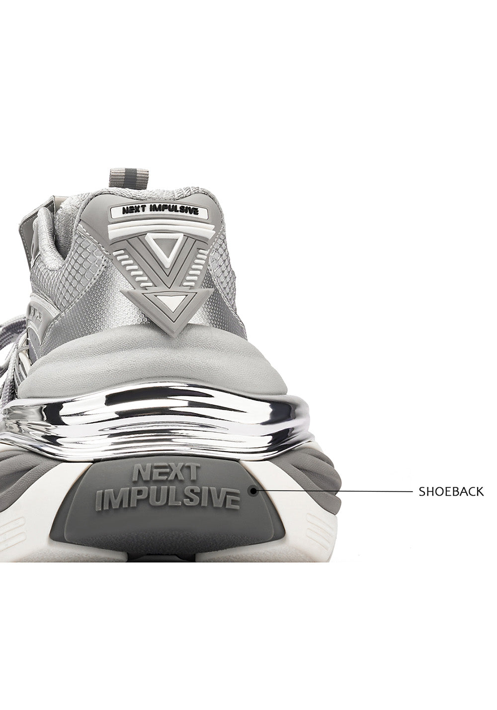 Silver Power Platform Sneakers