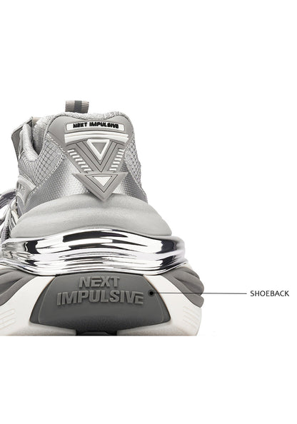 Silver Power Platform Sneakers